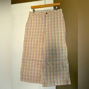Madewell Windowpane Emmett Wide Leg Crop 29P